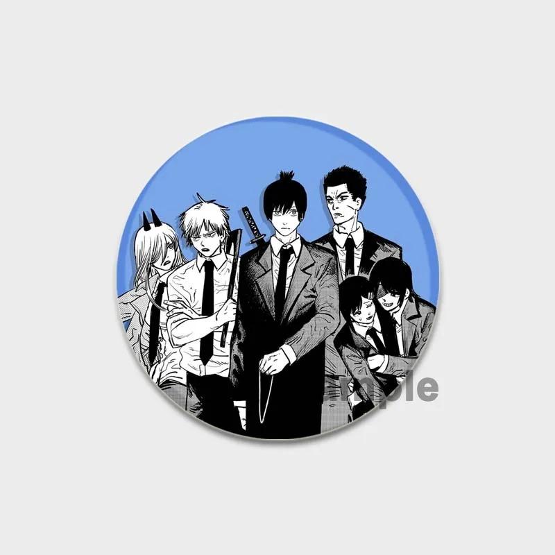 32/44/58MM Chainsaw Man Enamel Pin Brooch, Cute Anime Figure, Power Makima Lapel Pins, Backpack, T-shirt, Jewelry Accessories, Gifts