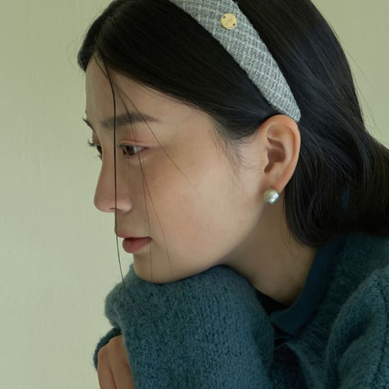 Повязка для волос из твида geegee (серый)