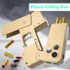 Folding Gun Soft Bullets Toy Gun Shell Ejecting Folding Mobile Phone