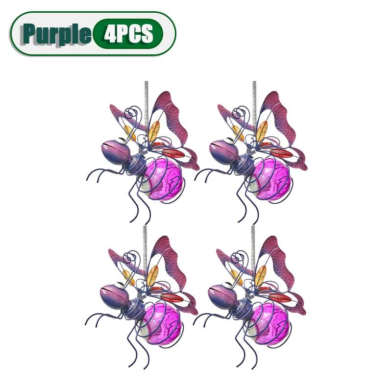 5 шт. подвесной металлический светильник в виде божьей коровки на солнечных батареях, садовый декор, скульптура леди с упругими пружинами, летние уличные художественные украшения