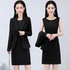Весна Осень Новый Офисный Стиль Стройнящее Платье Свободный Костюм Пиджак Модный Темперамент Большой Размер Женский Комплект из Двух Предметов