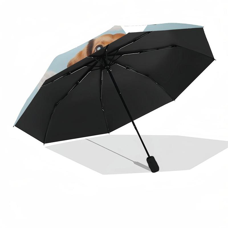 1pc Angel Dog in Heaven Umbrella with Plastic Handle,Suitable for All Seasons Home Travel Outdoor UmbrellaDD1754