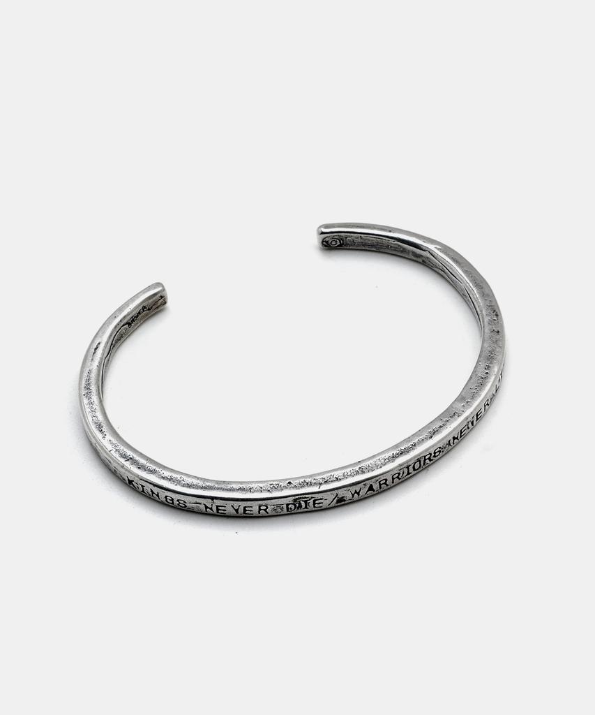 Sheen666 King'S Never Die Silver Bangle Bracelet