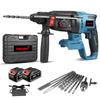ONEVAN Cordless Hammer Drill 21V, Brushless 800W, 3 Modes, 1500 Rpm, 2×388VF Batteries, Fast Charger, Case & 10 Bits (JP Manual)