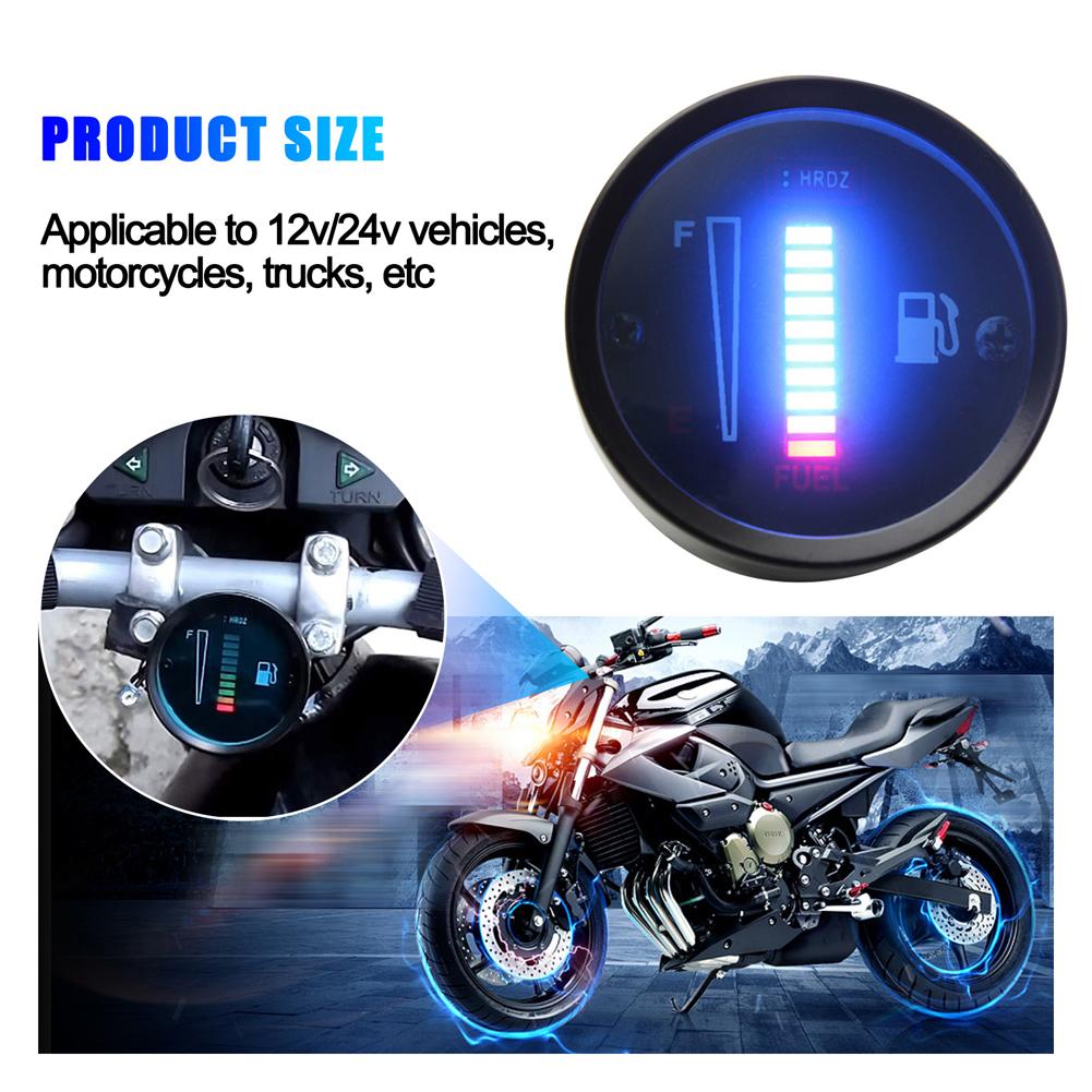 12 В индикатор уровня топлива 10 светодиодов 2 дюйма указатель уровня бензина высокоточный электронный измеритель топлива для автомобиля мотоцикла внедорожника квадроцикла грузовика