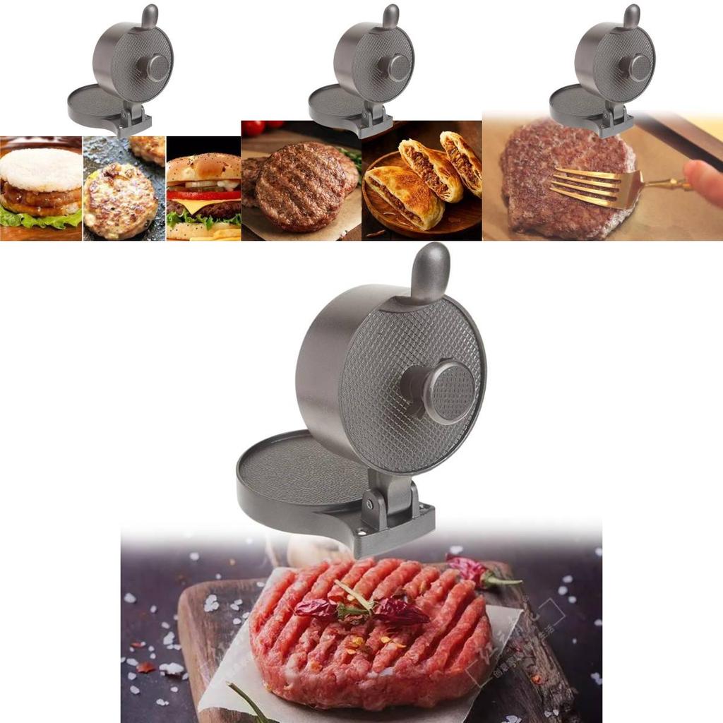 Универсальный ручной пресс для бургеров Маленький из алюминиевого сплава Регулируемый инструмент для формовки мяса Для изысканных котлет