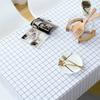 Printed Tablecloth Waterproof And Oil-Proof Leave-In Plaid Table Tablecloth Pvc Table Mat