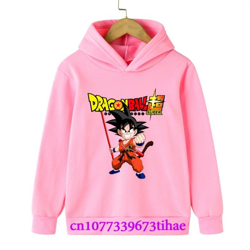 Dragon Ball Весна и осень Дети Мальчики и Девочки С Толстовками Свитера Куртки Мультфильмы Детская Одежда Детская Одежда