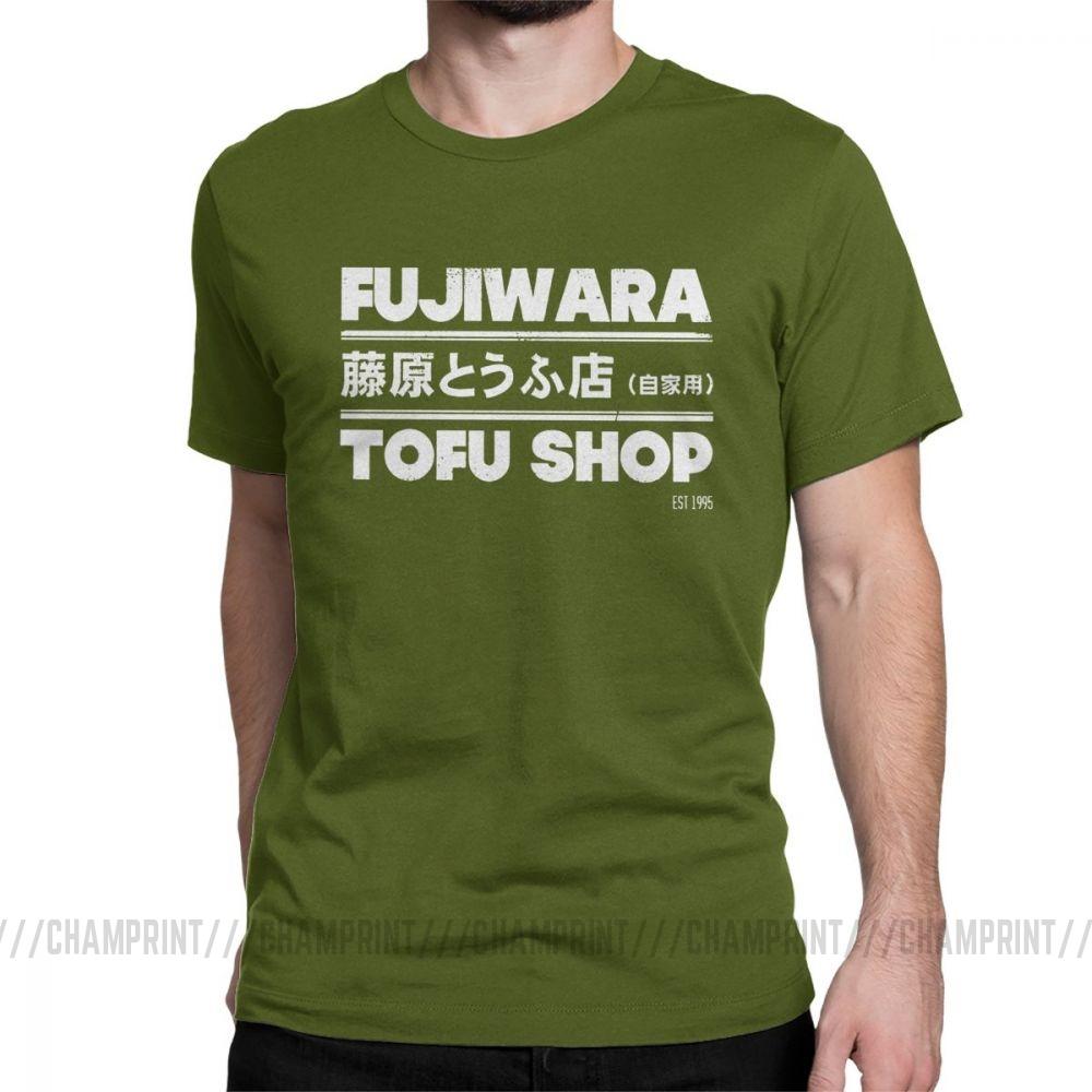 Футболки с аниме Initial D, модные футболки Fujiwara Takumi Fujiwara Tofu Shop, мужская хлопковая винтажная футболка
