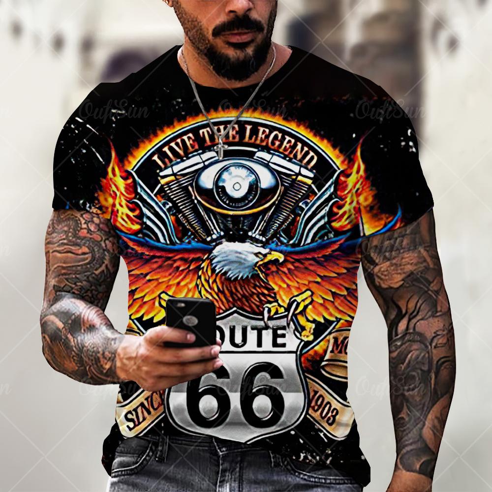 Night Eagle T-shirt 3d Print T Shirt Summer Men's Oversized Short Sleeve Tops Tees Men's Designer Clothing