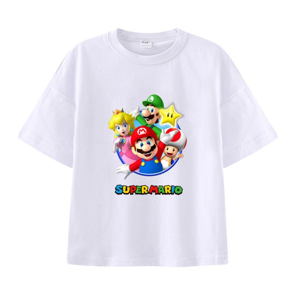 Super Mario Bros. Short-Sleeved T-Shirt Game Accessories for Boys And Girls Suitable for Students