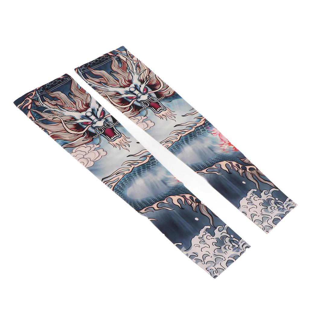 УФ-защитные рукава Ice Silk UPF50 влагоотводящие Татуировки Узоры Охлаждающие Чехлы для рук