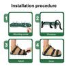 Lawn Aerator Shoes with Straps Adjustable Design Pre-Assembled Heavy Duty Spiked Sandals Aerator Lawn Tools