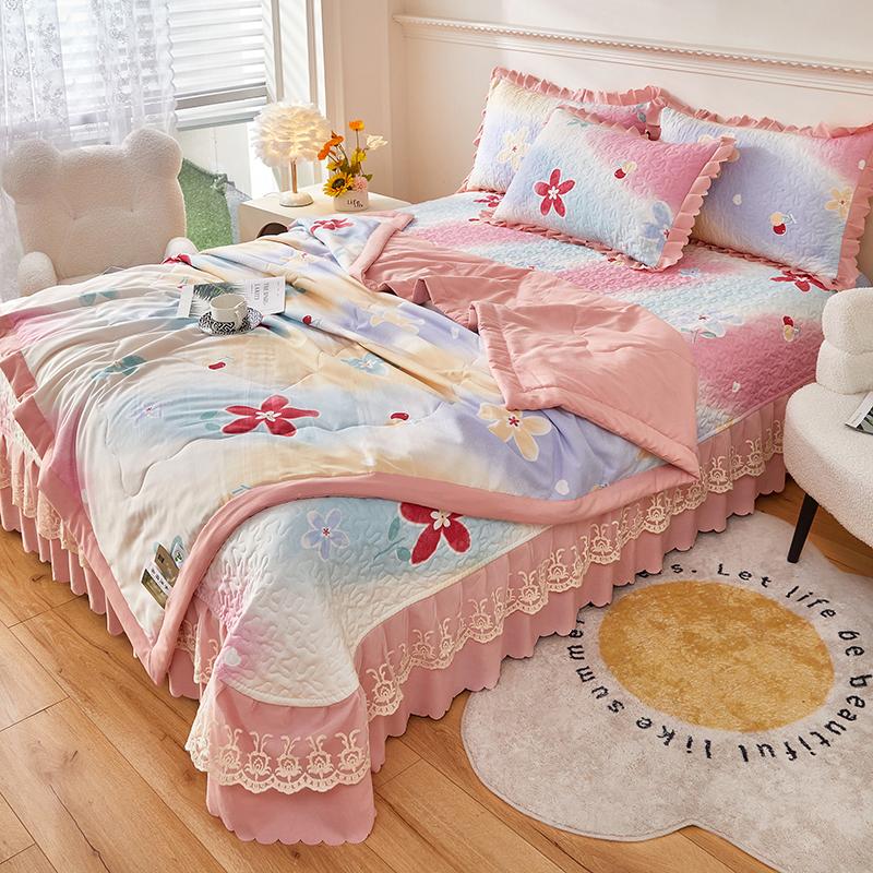 Мультяшное персиковое одеяло размера Queen, одеяло с принтом розовых персиков в виде сердечек любви, ультрамягкое, ультрауютное, 1 предмет постельного белья для декора комнаты
