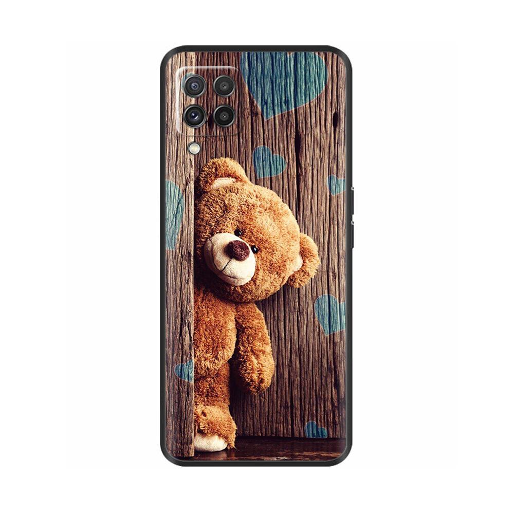 For Samsung Galaxy M22 M32 4G Case Phone Back Cover For Samsung M32 4G M22 F22 Case Soft Black Silicone Bumper Shell 6.4 inch