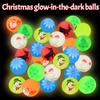 100Pcs Christmas Glow In The Dark Bouncy Balls Stocking Stuffers Toys Kids Birthday Party Game Gifts Rubber Bouncing Ball