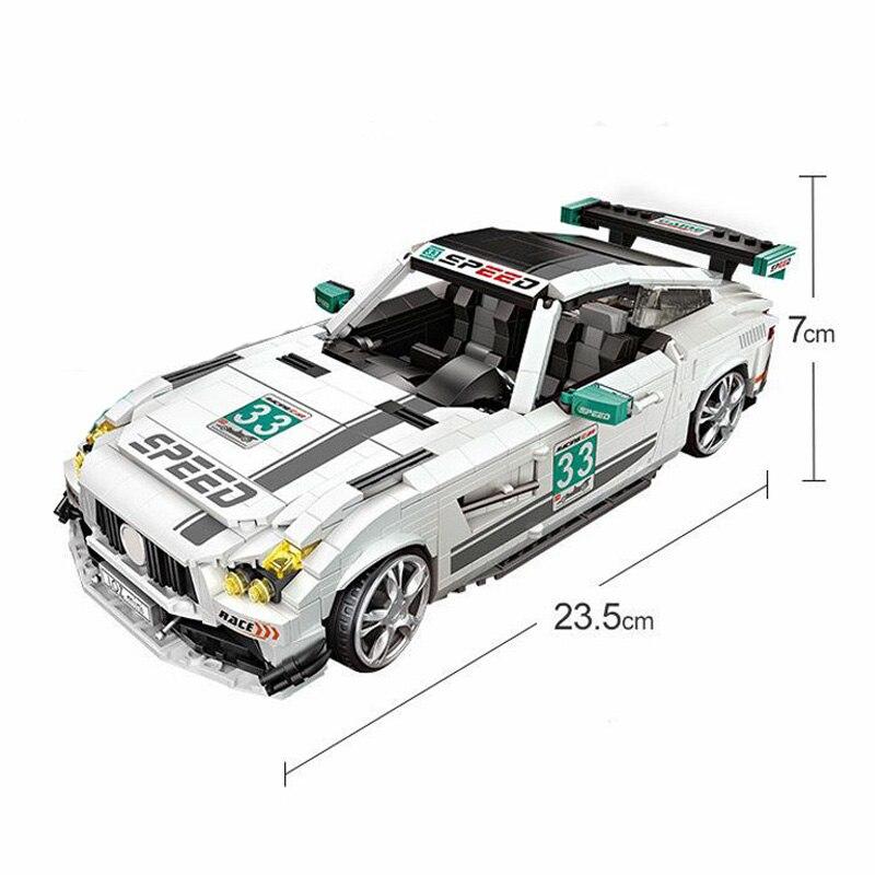 LOZ 1128 Модель автомобиля Модный спортивный гоночный автомобиль Масштаб 1:18 1672 шт. DIY Мини-блоки Кирпичи Строительная игрушка для детей Подарок без коробки