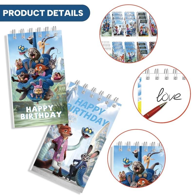 New  Zootopia 2 Spiral Book Coil Notebook Zootropolis Journal Diary Schedules Daily Notepad School Supplies Stationery
