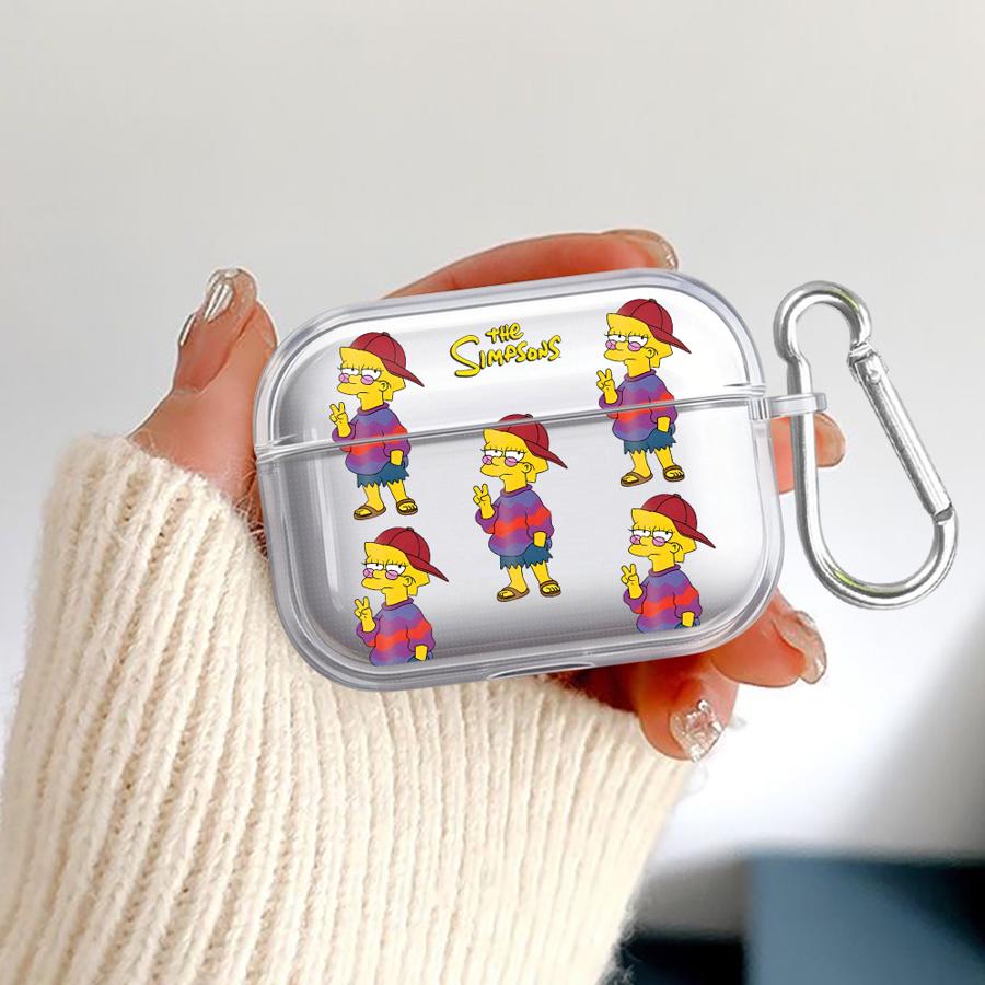 The Simpsons Lisa Case For Airpods 2 4 3 1 Pro Pro2 Pro3 Clear Earphone Cases Cover