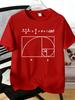 Unisexs Fibonacci Golden Ratio Math Graphic Tee Crew Neck Short Sleeve Casual T Shirt Science Math Student Teacher Summer Wear