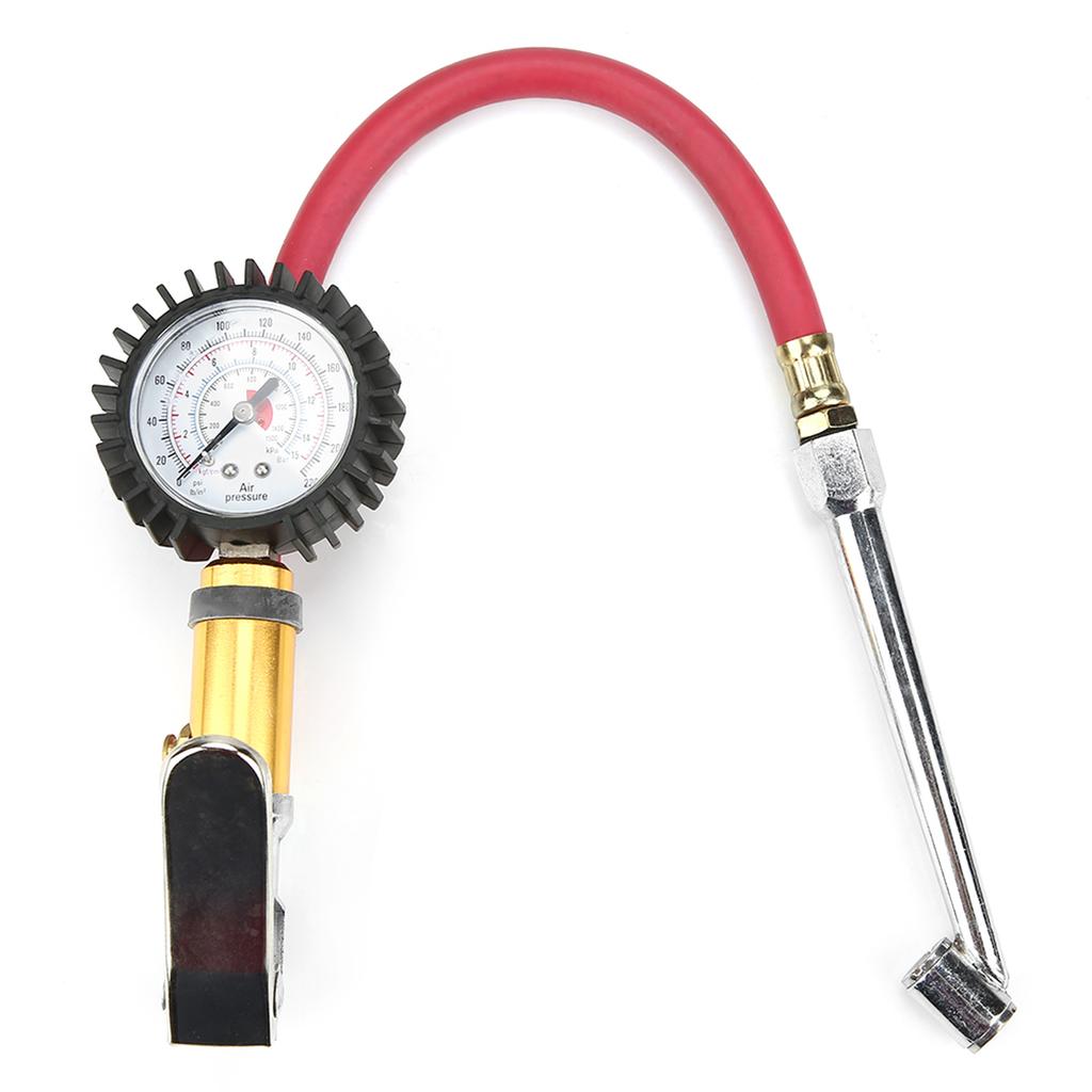 1 4  Trunk Motorcycle Tire Tyre Pressure Dial Gauge Air Inflation Inflator Pump Gun