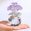 Фигурка Цветка из Искусственного Хрусталя Незабудка Подарок для Женщин Соболезнование Прозрачные Стеклянные Цветочные Украшения для Дня Святого Валентина Дня Рождения Украшение Стола
