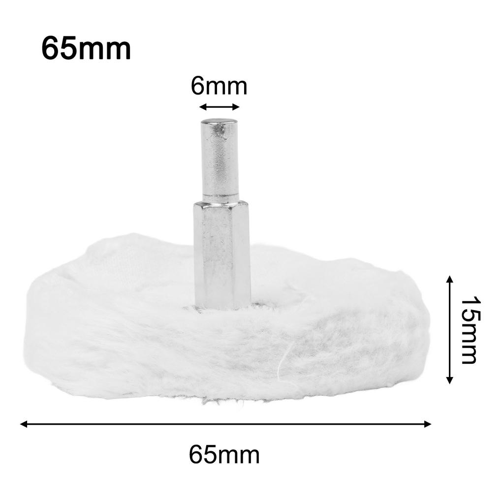Accessories Polishing Wheels Cotton Cloth White With Connecting Rod 1 Set