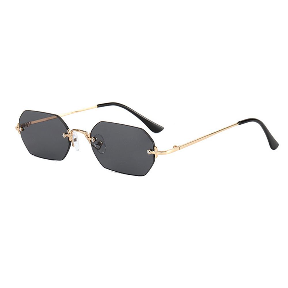 Uv400 Sunglasses Fashionable Rimless Sunglasses Punk Sun Glasses Sturdy Polygon Sunglasses For Daily Wear Outdoor Activities