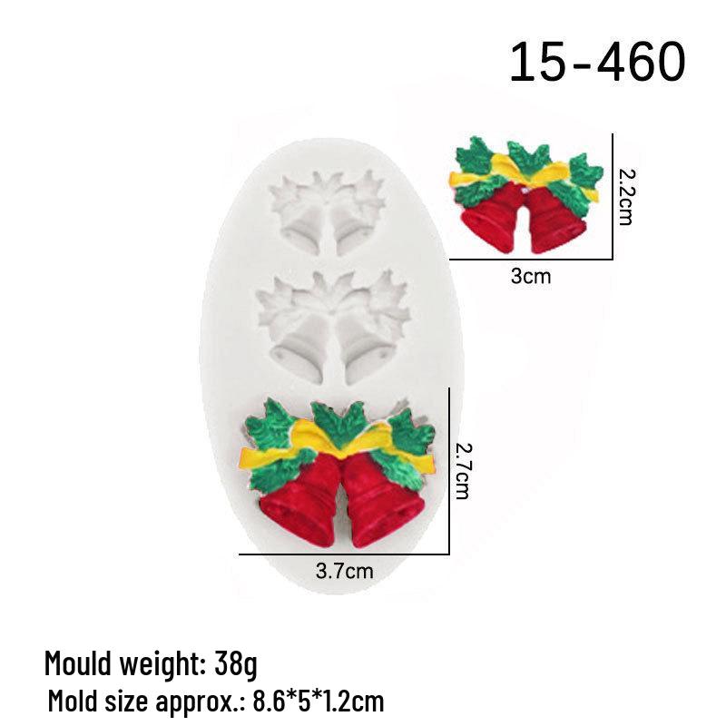 Christmas Baking Set: Stocking, Tree, Reindeer, Sleigh, Snowflake, Bell, Holly Leaf Decorations