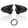 For Seat Leon MK2 1P Ibiza MK4 6J Exeo 3R ABS Carbon fiber Black Side Mirror Cover Rearview Caps Car Accessories T5-