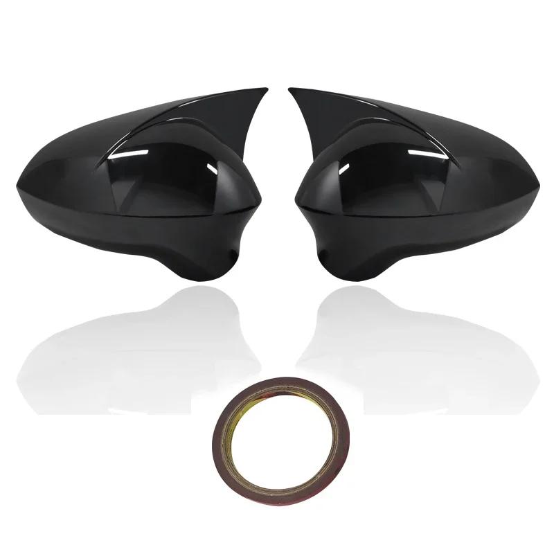 For Seat Leon MK2 1P Ibiza MK4 6J Exeo 3R ABS Carbon fiber Black Side Mirror Cover Rearview Caps Car Accessories T5-