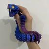 3D Printed Snake Toy Articulated Snake with Openable Mouth And Retractable Teeth Flexible Fidget Snake Toy for Adults Kids