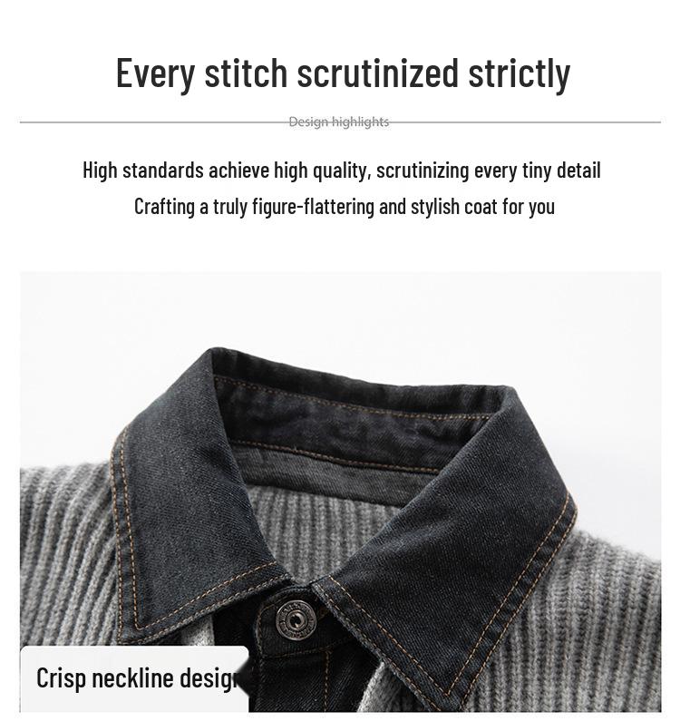 Мужской вязаный кардиган-свитер куртки корейского стиля Весна/Осень 2025