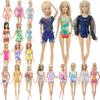 3x Кукольный купальник Купальники Слитный купальник Бикини Пляжная одежда для купания Аксессуары для 30 см Куклы Игрушки