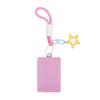 Portable ID Card Badge Holder Korea Version Star Small Photocard Sleeves with Pendant Keychain