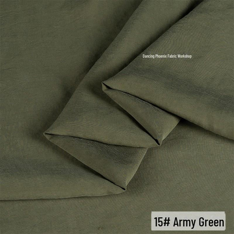 Ретро-песочная матовая медно-аммиачная шелковая ткань - неэластичный материал для верха/юбки Hazy Frost