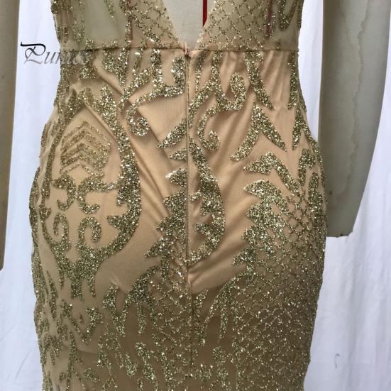 Women Evening Dress Deep V Neck Slim Fit Backless Sleeveless Shiny Sequin Fishtail Hem Floor Length Maxi Dress Prom Party Ball Gown