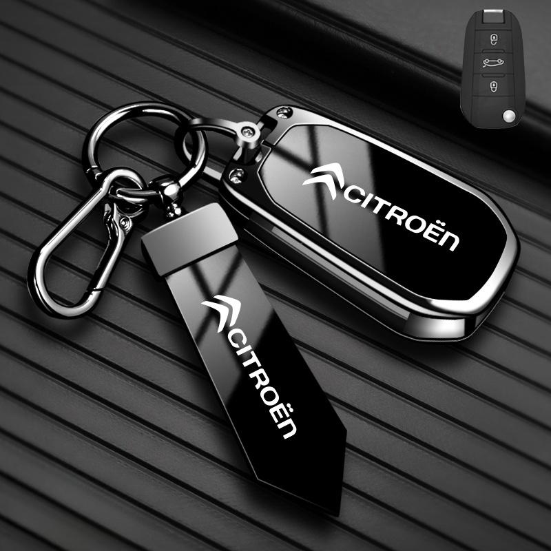YKFEA1 Zinc Alloy High-end Car Key Cover For Citroen C1 C2 C3 C4 C5 C6 VTS Xsara C-Crosser Berlingo Jumpy Key Bag Keychain Accessories