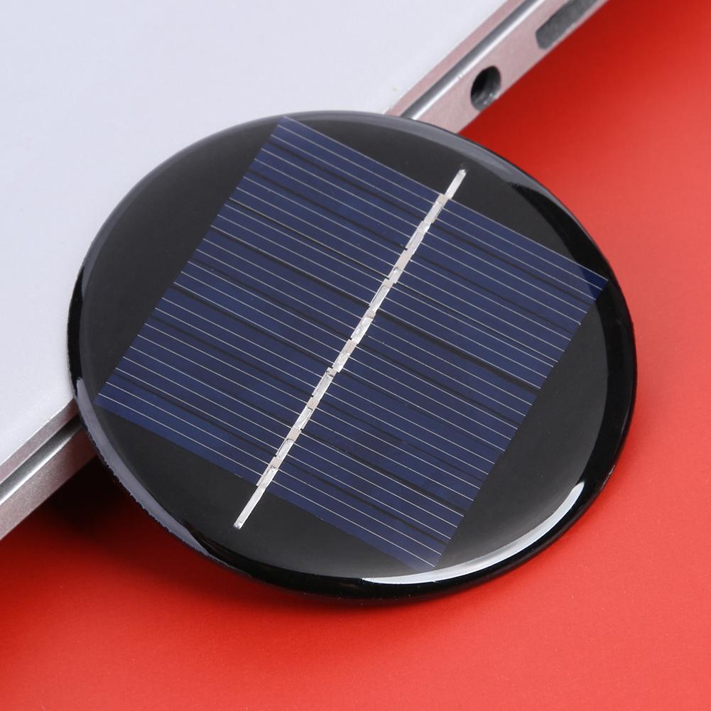 1-3PCS 0.28W 5V 60mm Round Solar Panel Board DIY Power Bank Battery Cell Charger Portable Mini Solar System Polycrystalline
