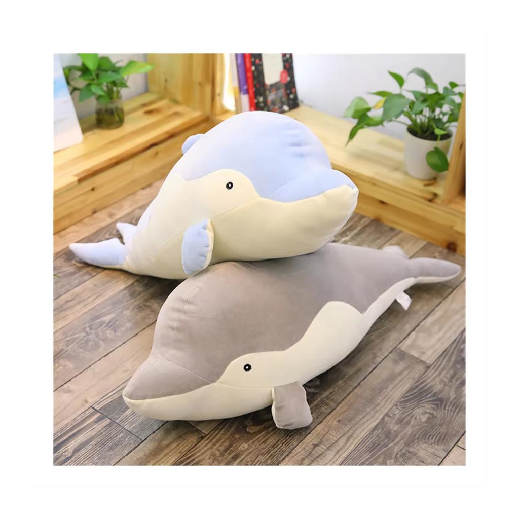 Custom 2025 Cute Giant Dolphin Pillow Soft Dolphin Plush Toy for Kids Dolphin Plush Toy Plush Animal Stuffed Toys