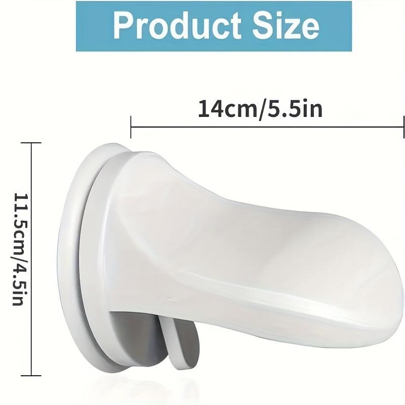 White Non-Slip Suction Foot Rest for Shower – Removable, Traceless Bathroom Stool with Drainage Holes, Adhesive Design