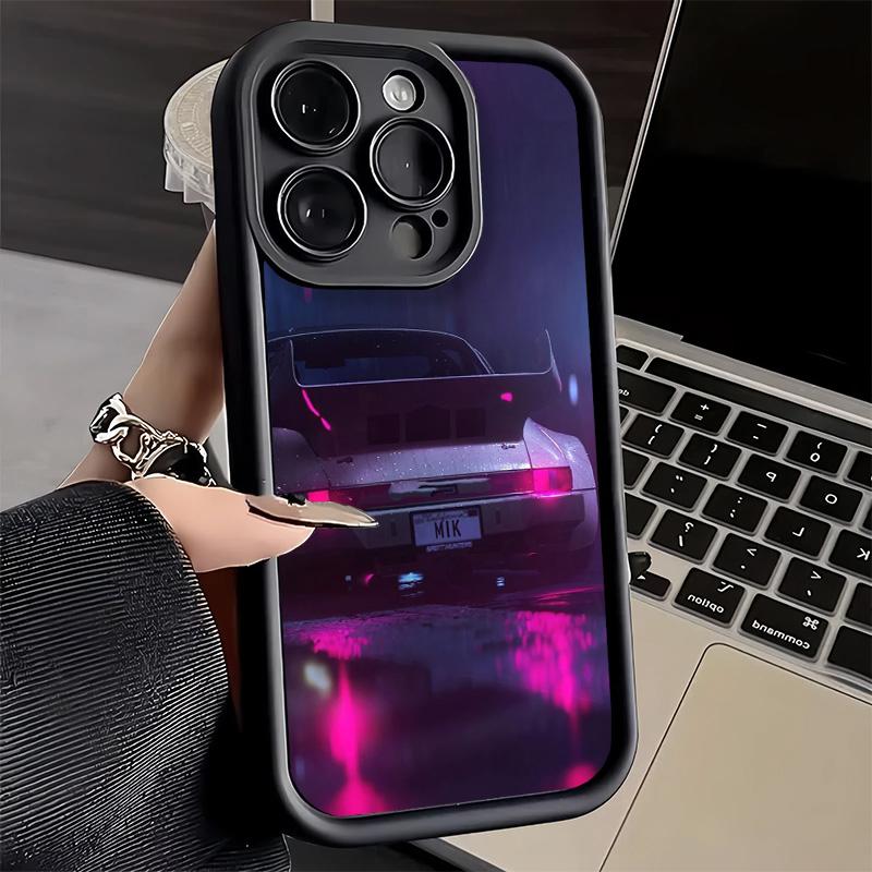 Чехол для телефона iPhone 17 Air 16E 15 16 Pro Max Спортивный автомобиль RWB Крутой чехол 14 Plus 13 12 Mini Мягкий силиконовый Fundas