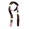 Yousheng Rainbow Striped Scarf Women Long Skinny Fuzzy Fluffy Neckerchief Knit Thin Scarf Autumn Winter Knitting Scarf Outfit Accessories