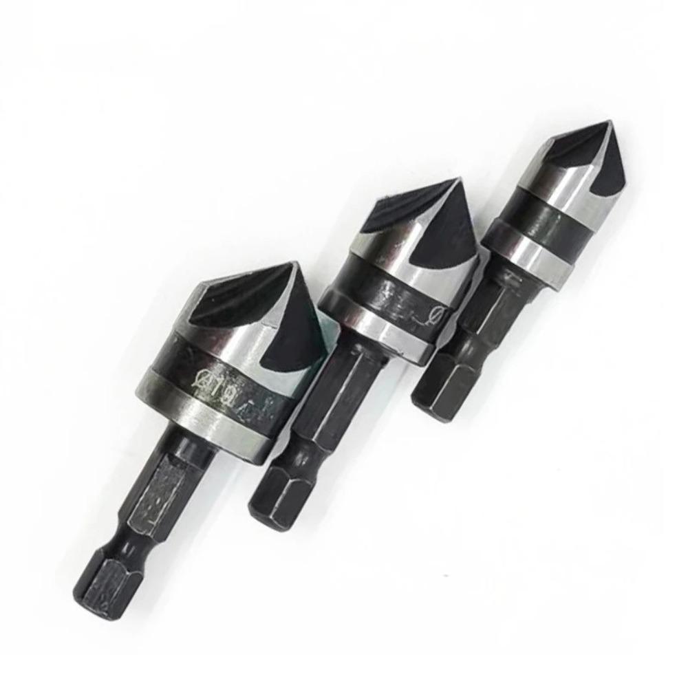 3pcs/1Set Hexagonal Shank Chamfer Counter Sink 12/16/19mm Drill Bit Cutter Carpentry Power Tool