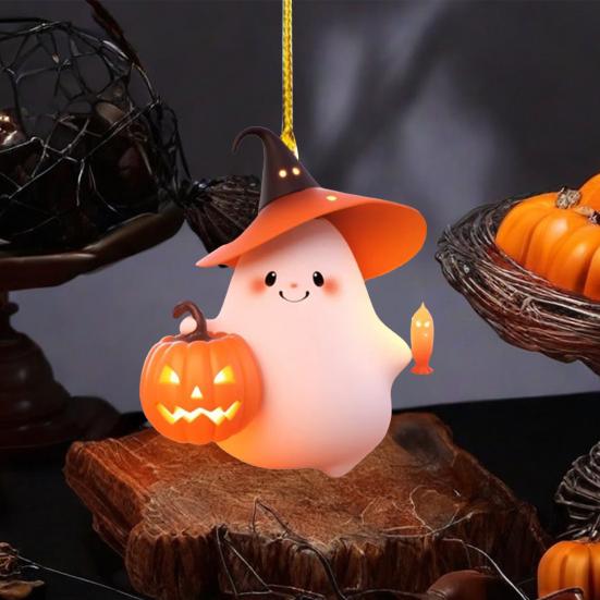 Halloween Ornament Cute Ghost Pumpkin Decor Car Interior Decor Pendant Decoration for Halloween Party Gift