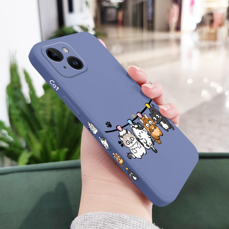 Air Cat Phone Case For iPhone 17 17 Air 16 16e 15 14 13 12 11 Plus Pro Max Mini Silicone Cover