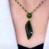 Зеленое ожерелье-подвеска из сплава, ожерелье на удачу, новое хрустальное ожерелье, на каждый день