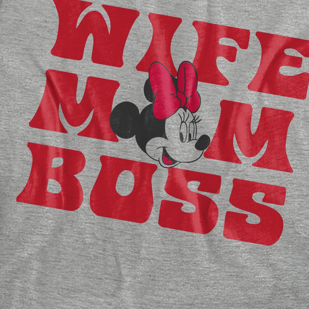 Minnie Mouse Unisex Adult Wife Mom Boss T-Shirt
