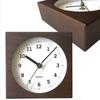 KATOMOKU Dual Use Clock 4, Brown, km-95BRRC, Radio-Controlled Clock, Wall or Tabletop Use, Continuous Second Hand, 14cm
