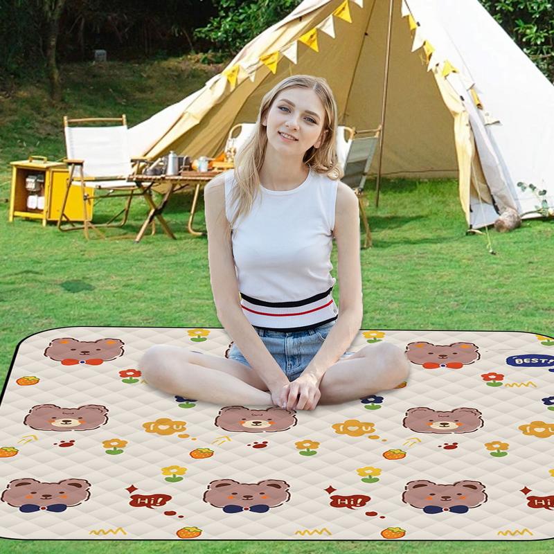 Beach Picnic Blanket Portable Picnic Blanket Waterproof Anti-Moisture Washable 59x78in Play Mat Couch Throw Rug For Baby